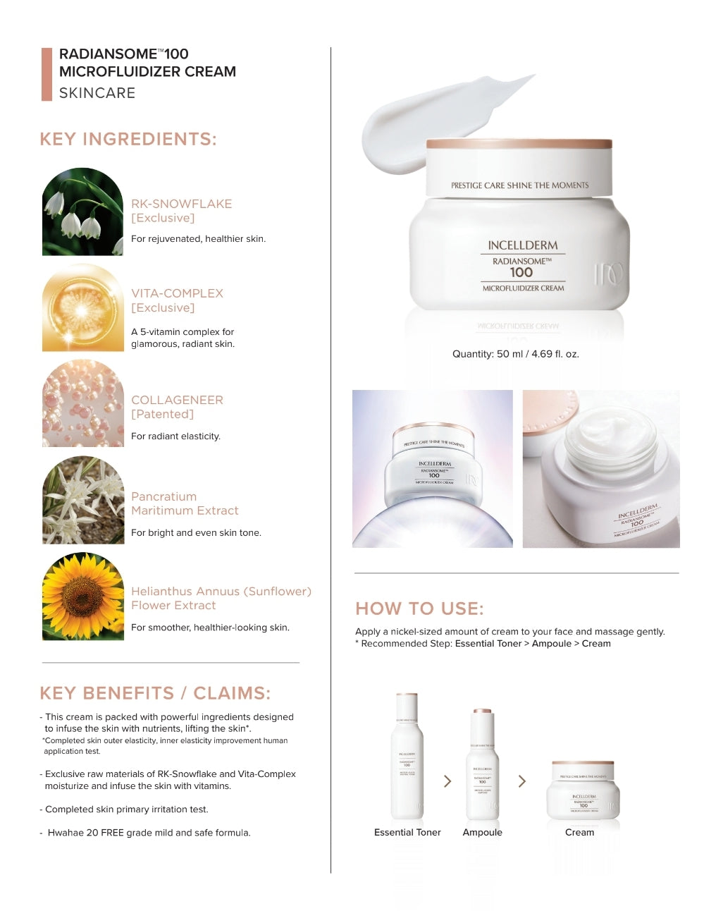 RADIANSOME 100 Microfluidizer Cream